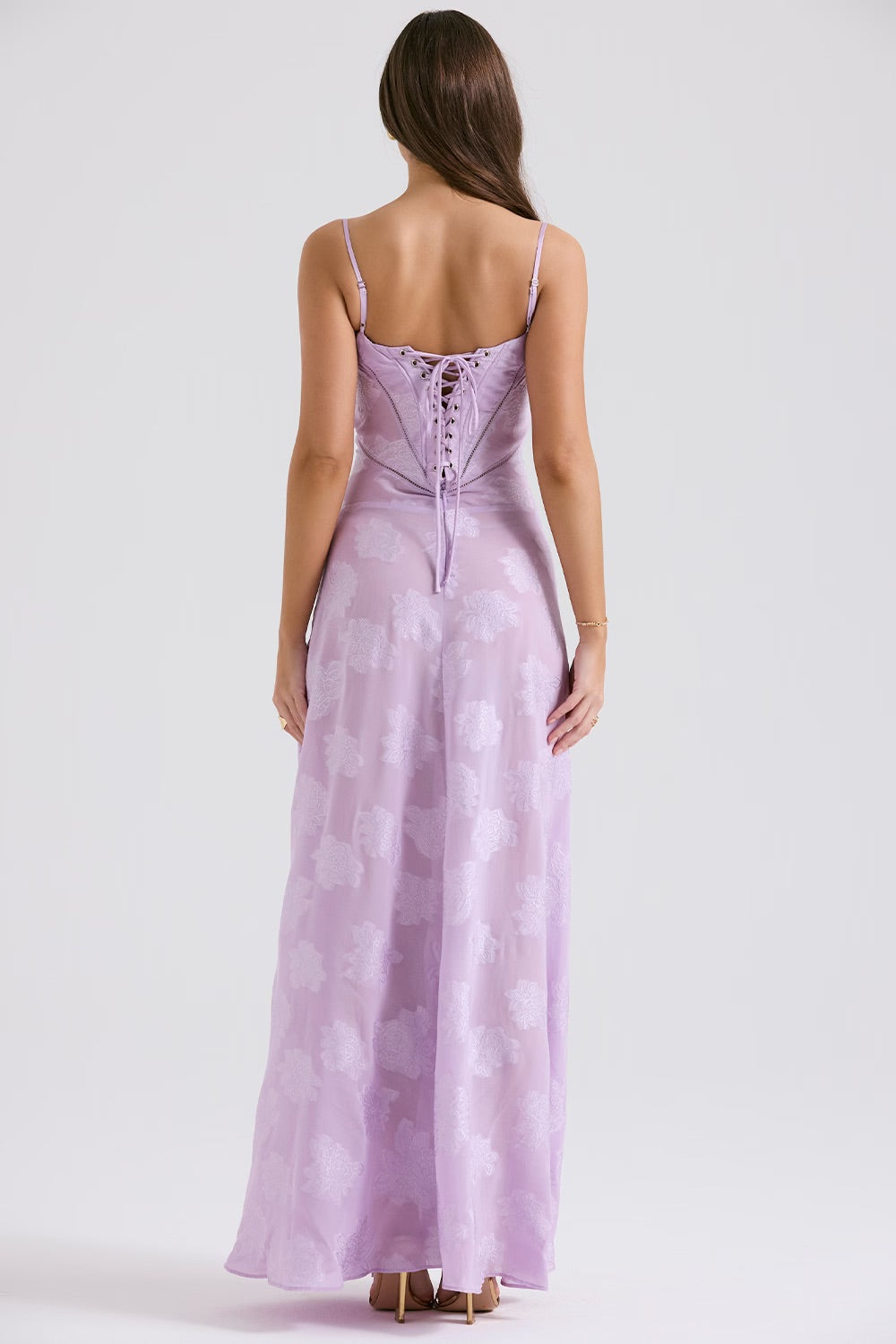 Spitzen-Maxikleid mit Schimmerndem Stoff | Perfekt für den Sommer