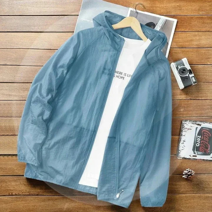 Ultraleichte Herren-Sommerjacke mit Kapuze | Perfekt für heiße Sommertage