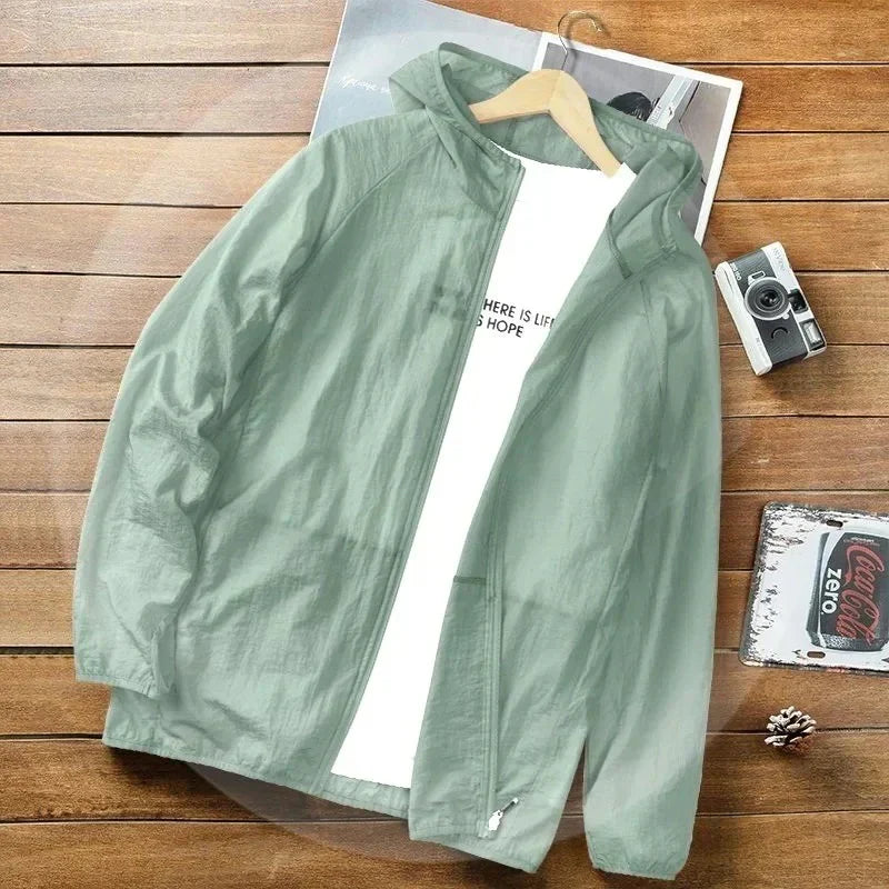 Ultraleichte Herren-Sommerjacke mit Kapuze | Perfekt für heiße Sommertage