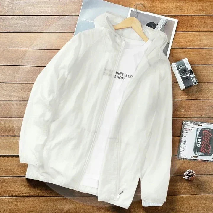 Ultraleichte Herren-Sommerjacke mit Kapuze | Perfekt für heiße Sommertage