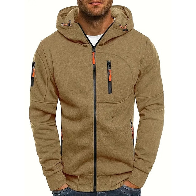 Herren Kapuzenpullover mit Weicher Baumwollmischung – Leicht & Atmungsaktiv für Frühling & Sommer