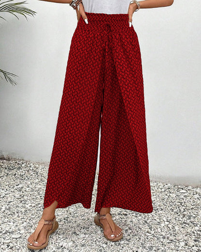 Damen Stoffhose mit weitem Bein und hohem Bund I ideal für Frühling und Sommer
