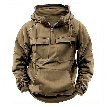 Herren Kapuzenpullover mit Kängurutasche & Relaxed Fit | Ideal für Sommerabende & Freizeit