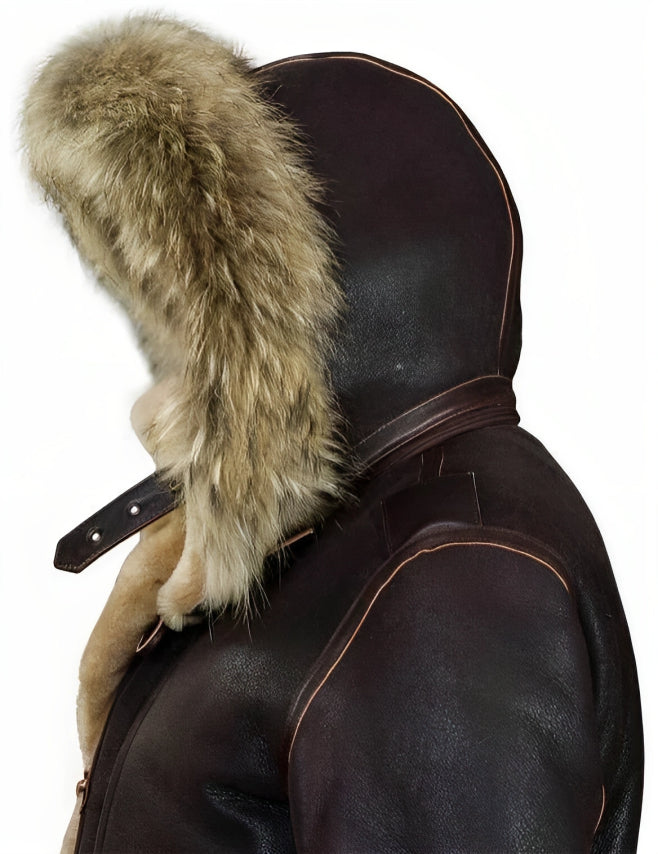 Herren Winter Bomberjacke mit Fleeceimitat und einreihigem Verschluss