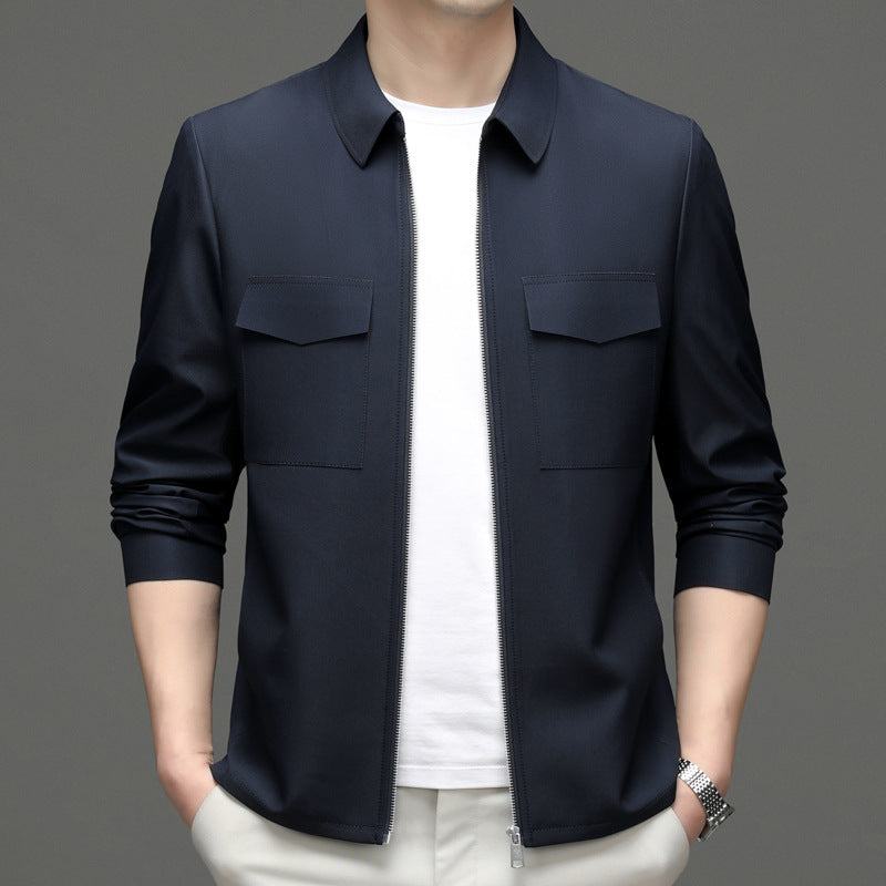 Herren Leichte Reversjacke mit Schlitztaschen | Ideal für Frühling & Sommer