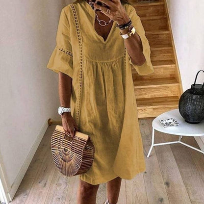 Luftiges Boho-Kleid mit Spitzendetails | Perfekt für den Sommer