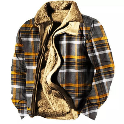 Herren Fleecejacke mit Aztekischem Geometrischem Print – Ideal für Sommerabende