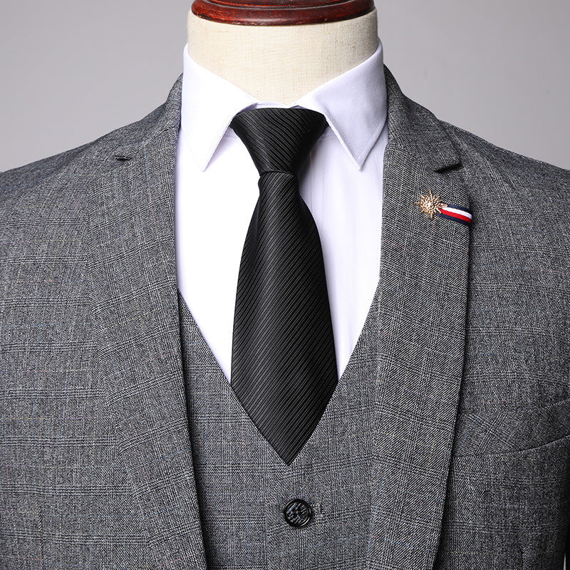Herren Business-Anzug für den Frühling Dreiteiliges Set – Sakko, Weste und Hose