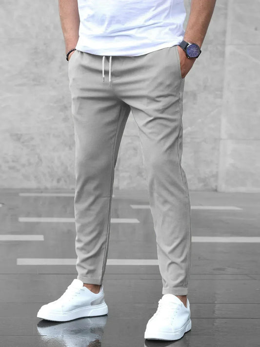 Sommerliche Stretch-Hose für Herren – Bequeme Business & Freizeit Hose mit schlanker Passform | Atmungsaktiv & Formstabil | Ideal für Alltag & Büro