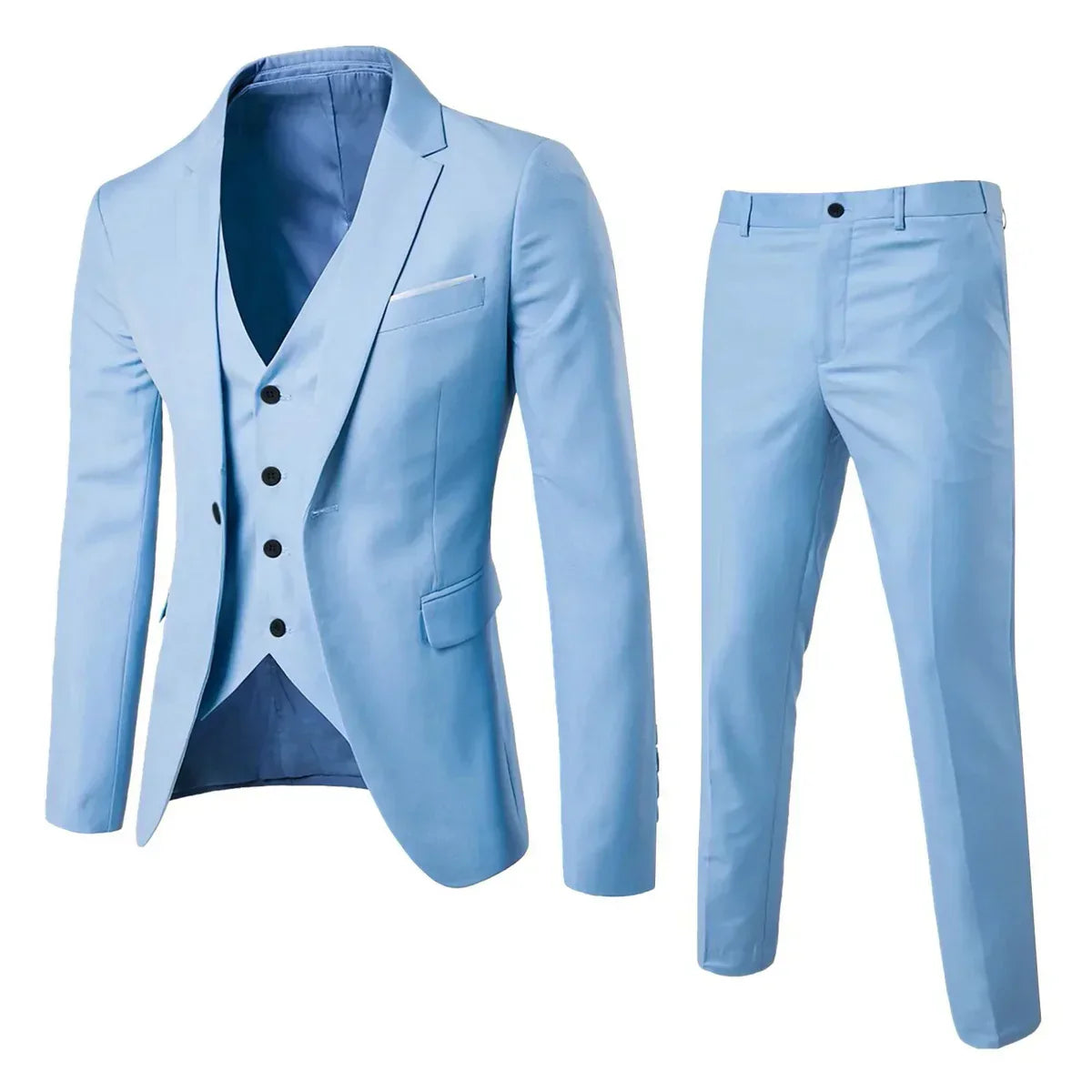 Zweiteiliger Anzug mit Weste und Hose - ideal für Frühling und Sommer