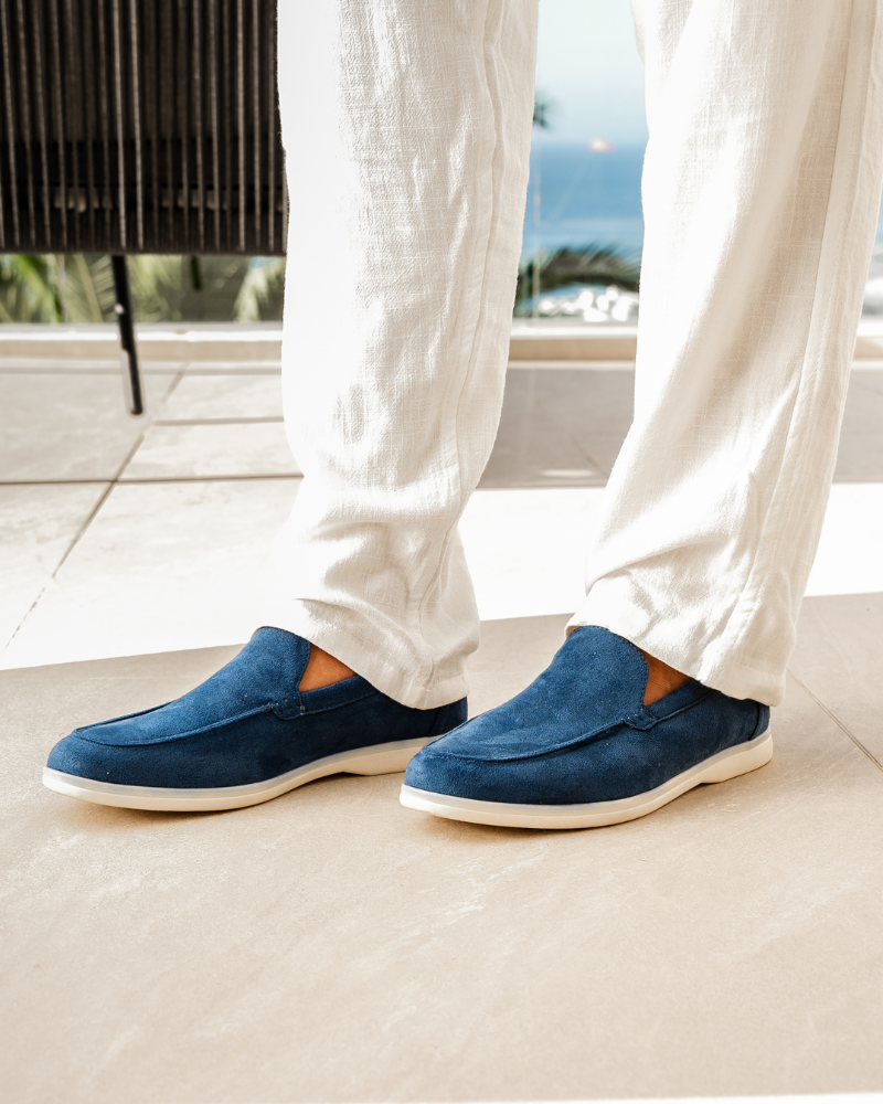 Herren-Loafer aus Wildleder mit Slip-On-Design und gepolsterter Innensohle