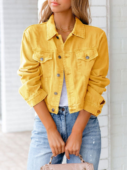 Jeansjacke in lockerer Passform mit Brusttaschen und Knopfleiste | Ideal für Frühjahr/Sommer