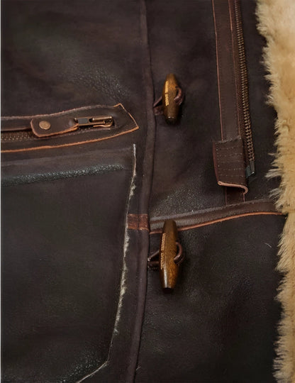 Herren Winter Bomberjacke mit Fleeceimitat und einreihigem Verschluss
