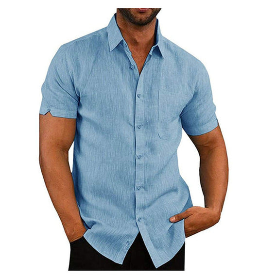 Herren Kurzarm-Shirt Sommer Leichte Baumwolle | Perfekt für Sonnige Tage
