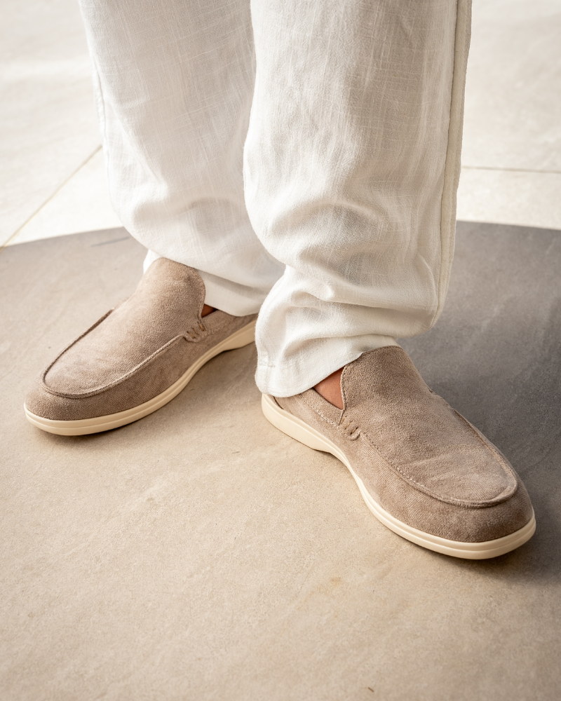 Herren-Loafer aus Wildleder mit Slip-On-Design und gepolsterter Innensohle