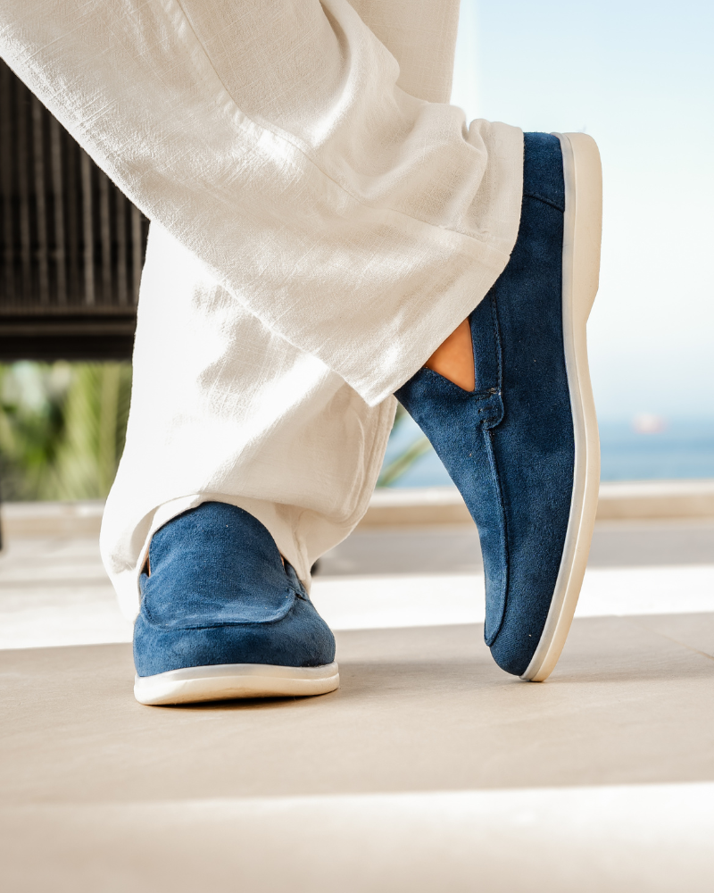 Herren-Loafer aus Wildleder mit Slip-On-Design und gepolsterter Innensohle