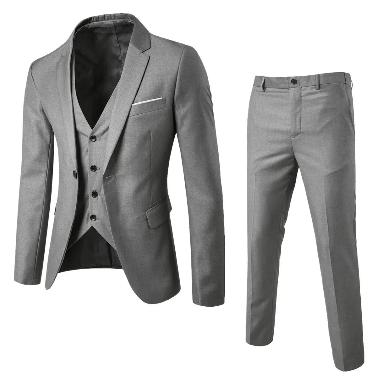 Zweiteiliger Anzug mit Weste und Hose - ideal für Frühling und Sommer