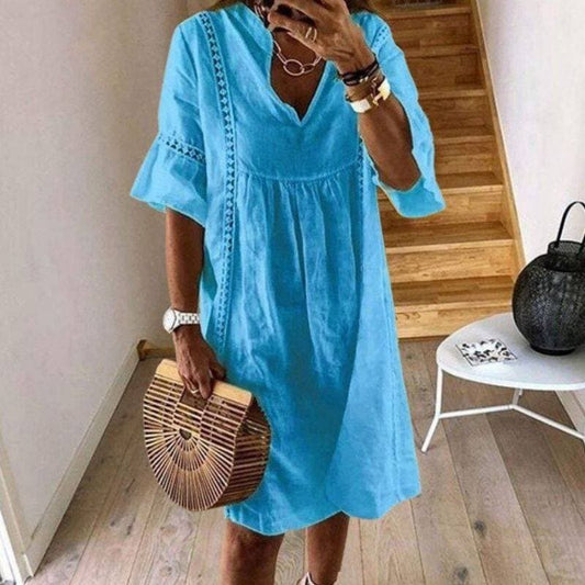 Luftiges Boho-Kleid mit Spitzendetails | Perfekt für den Sommer