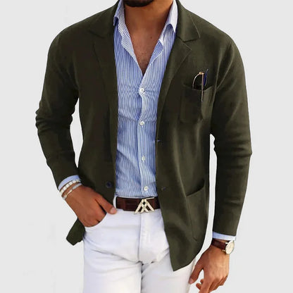 Klassischer Herren Einreiher-Blazer mit Knopfverschluss I Ideal für Frühling und Sommer