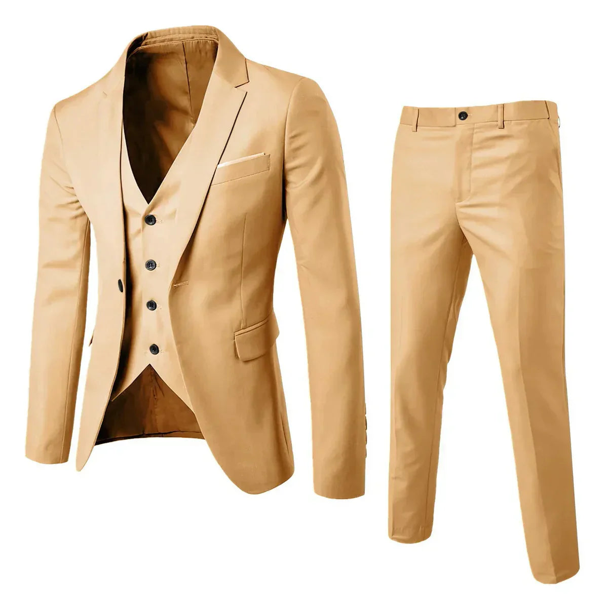 Zweiteiliger Anzug mit Weste und Hose - ideal für Frühling und Sommer