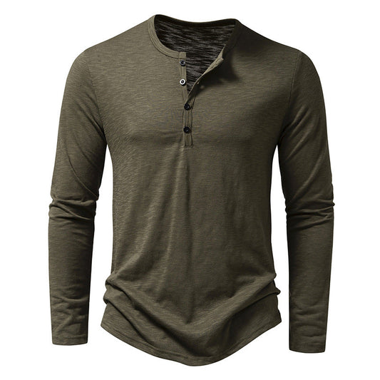 Herren Kurzarm T-Shirt mit Knopfleiste und Henry-Kragen, Sportliches Design - Ideal für Sommer