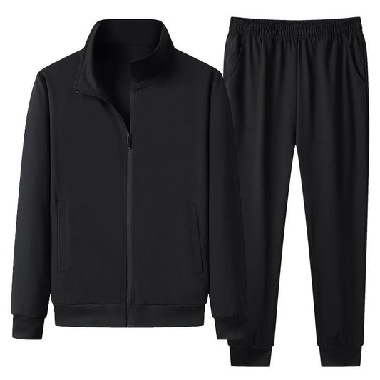 Herren Sommer-Zweiteiler – Leichte Stehkragen-Jacke mit Jogginghose