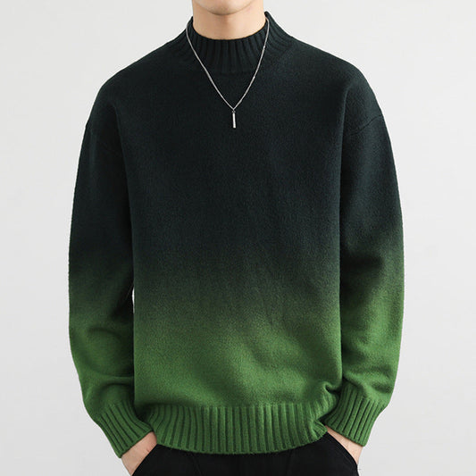 Gradient-Strickpullover mit kurzen Ärmeln – ideal für den Sommer
