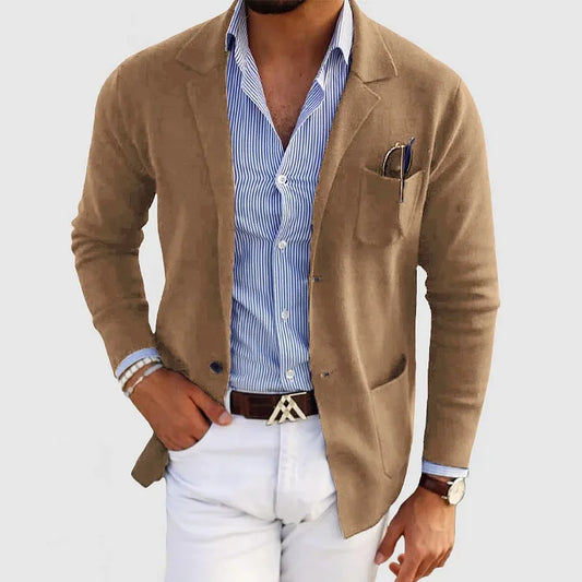 Klassischer Herren Einreiher-Blazer mit Knopfverschluss I Ideal für Frühling und Sommer