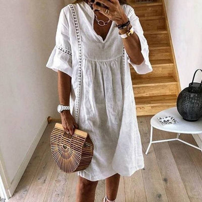 Luftiges Boho-Kleid mit Spitzendetails | Perfekt für den Sommer