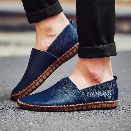 Herren Sommer Slip-On Fahrschuhe mit Gummisohle und einfachem Einstieg