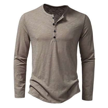 Herren Kurzarm T-Shirt mit Knopfleiste und Henry-Kragen, Sportliches Design - Ideal für Sommer