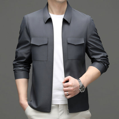 Herren Leichte Reversjacke mit Schlitztaschen | Ideal für Frühling & Sommer