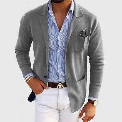 Klassischer Herren Einreiher-Blazer mit Knopfverschluss I Ideal für Frühling und Sommer