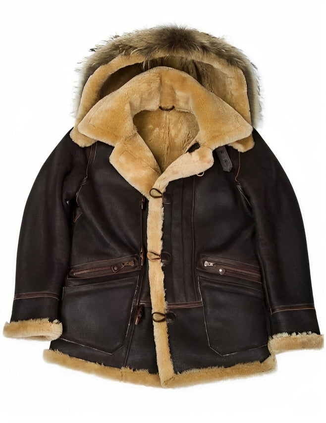 Herren Winter Bomberjacke mit Fleeceimitat und einreihigem Verschluss