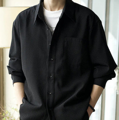 Herren Kurzarm Leichtgewicht Cardigan Shirt – Ideal für den Sommer