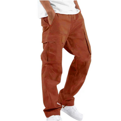 Cargo-Hose für Herren mit geradem Schnitt und mehreren Taschen - Perfekt für den Sommer