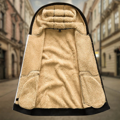 Herren-Kapuzenjacke mit leichtem Fleecefutter, Reißverschluss und mehreren Taschen | Ideal für Sommerabende