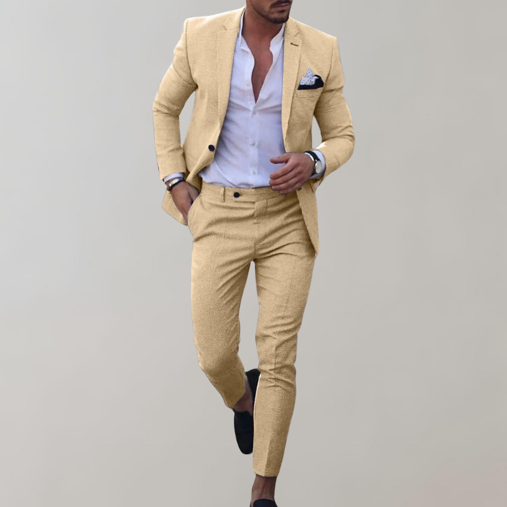 Herren Business Blazer Set mit maßgeschneidertem Schnitt I ideal für Frühling und Sommer
