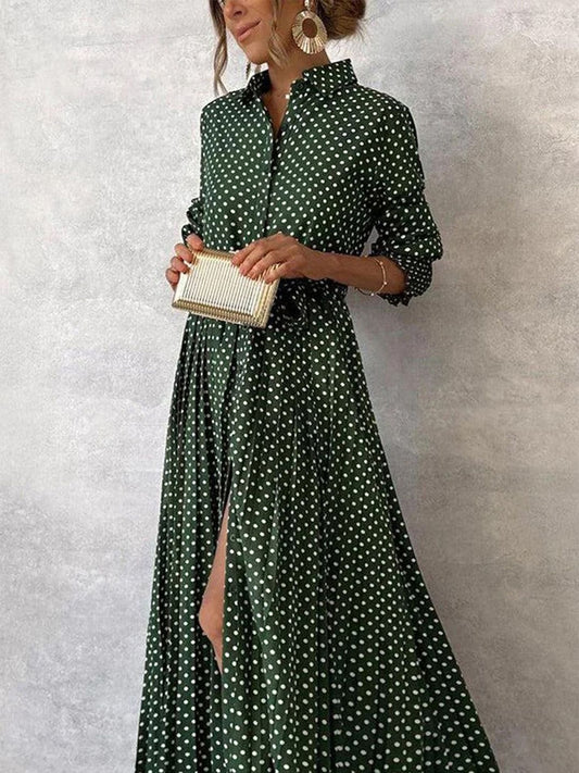 Kharen - Sommer-Maxikleid mit Vintage-Charme und Polka Dot