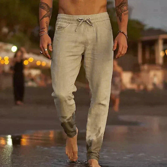 Herren Leichte Leinenhose mit Bequemer Passform I Perfekt für den Sommer