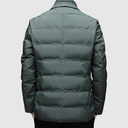 Herren-Winter-Daunenjacke mit Reverskragen und Entendaunenfüllung