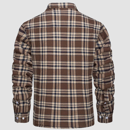 Leichte karierte Überhemdjacke mit Knopfverschluss und Seitentaschen | Ideal für Sommer