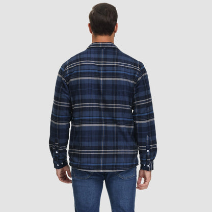 Leichte karierte Überhemdjacke mit Knopfverschluss und Seitentaschen | Ideal für Sommer
