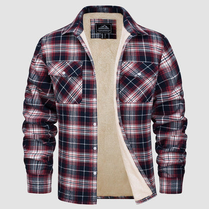 Leichte karierte Überhemdjacke mit Knopfverschluss und Seitentaschen | Ideal für Sommer