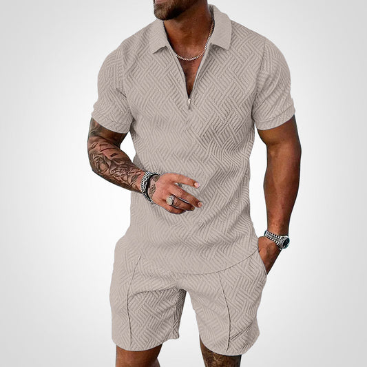 Leichter atmungsaktiver Sommer-Shorts- und Hemd-Set für Herren – Perfekt für heiße Sommertage