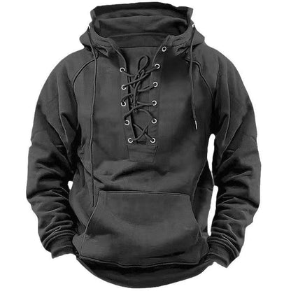 Leichter Herren Fleece-Kapuzenpullover mit atmungsaktivem Stoff, Kängurutasche & verstellbarer Kapuze | Ideal für Frühling & Sommer