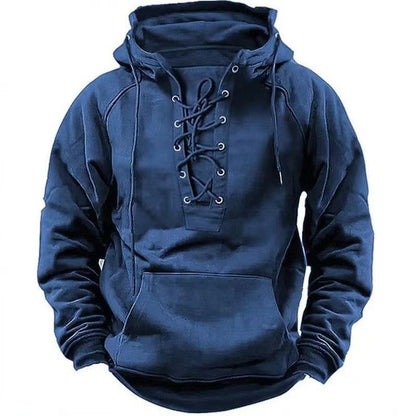 Leichter Herren Fleece-Kapuzenpullover mit atmungsaktivem Stoff, Kängurutasche & verstellbarer Kapuze | Ideal für Frühling & Sommer