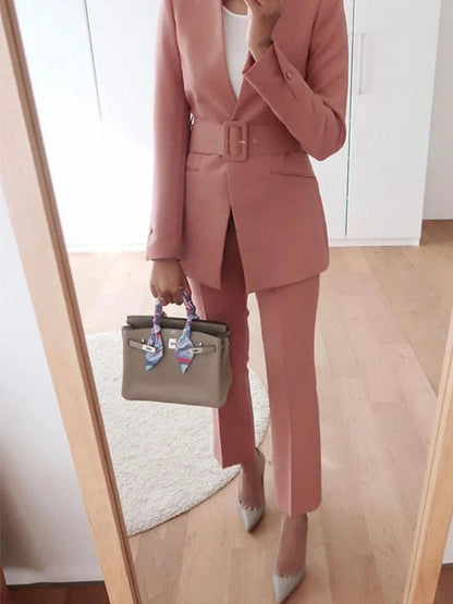 Kerinauia - Sommerlicher Business-Anzug für Damen - Leichter Blazer und Slim-Fit-Hose