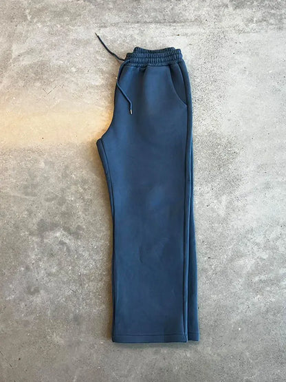 Zweiteiliges Herren-Sommer-Trainingsanzug-Set mit leichter Jacke mit Reißverschluss und luftiger Jogginghose mit elastischer Taille