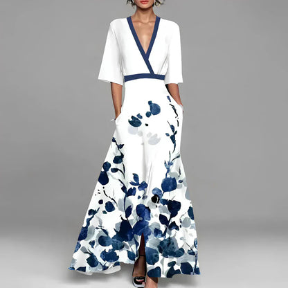 Locker geschnittenes Damen-Sommer-Maxikleid mit leichtem, atmungsaktivem Stoff und lässigem Design